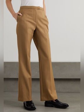 LVIR's Beige Wool-blend High-Rise Solid Straight Leg Pants, Size M, NWT $345